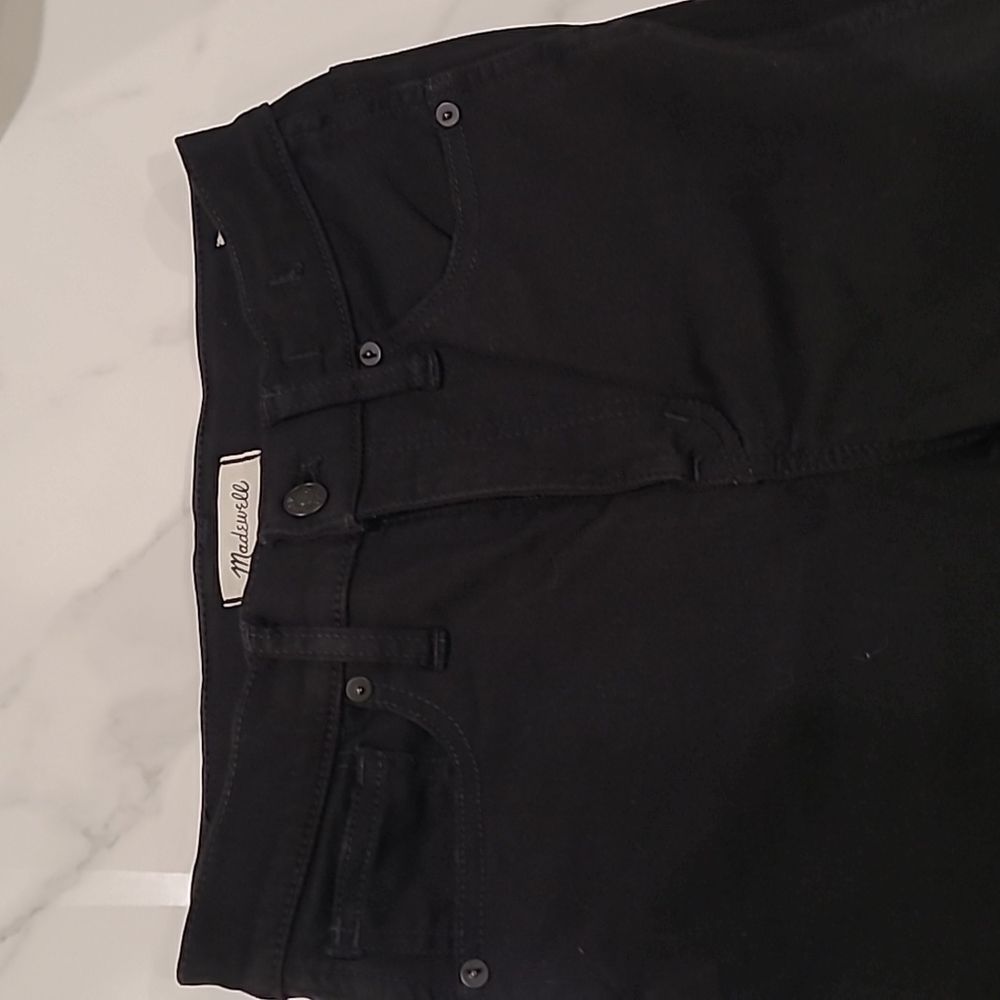 Madewell 10" high rise skinny jeans size 26 Tall stay black wash